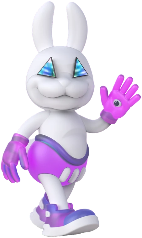 The White Rabbit, waving